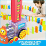 Kidozon 40 Pcs Domino Train Toy Set, Domino Rally Train Model with Lights and Sounds Construction and Stacking Toys - Kidozon - Image 2