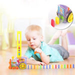 Kidozon 40 Pcs Domino Train Toy Set, Domino Rally Train Model with Lights and Sounds Construction and Stacking Toys - Kidozon - Image 4
