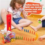 Kidozon 40 Pcs Domino Train Toy Set, Domino Rally Train Model with Lights and Sounds Construction and Stacking Toys - Kidozon